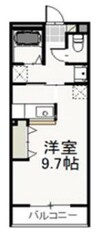 ヴィクトワール伊福 1Kの間取り