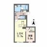 ヴィアソーレ 1LDKの間取り