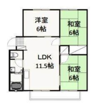 間取図 サンビレッジ北方　B