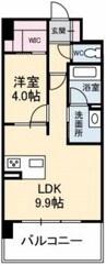 プレミア　ステーション　西口 1LDKの間取り