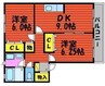 クリスタルパレスＣ棟 2LDKの間取り
