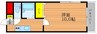 ベルメゾン津島 1Kの間取り