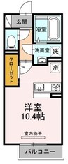 グレイス西崎 1Rの間取り