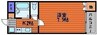 アークヒルズ大元 1Kの間取り