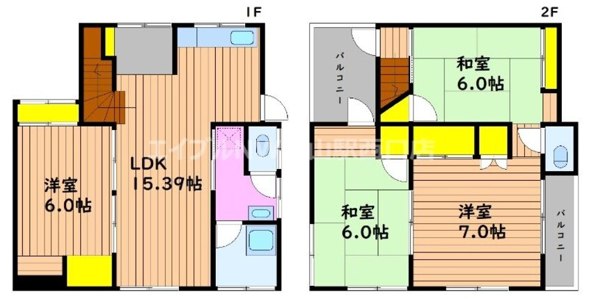 間取図 THE HOUSE 南方 A