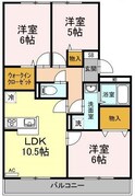 ハイカムールウエストリバー A棟の間取図