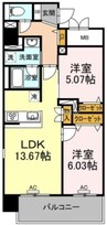 TWIN TOWERS AZUKI 2LDKの間取り