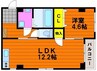 サンフォレスタ西古松 1LDKの間取り