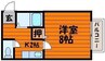 コーポフォレスト 1Kの間取り