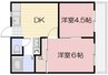 メゾンＭＫ神田 2DKの間取り