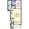 ラ・ベルコリーヌＡ 1LDKの間取り