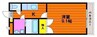 パティオ西島田 1Kの間取り