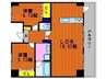 COTHAX北長瀬 2LDKの間取り
