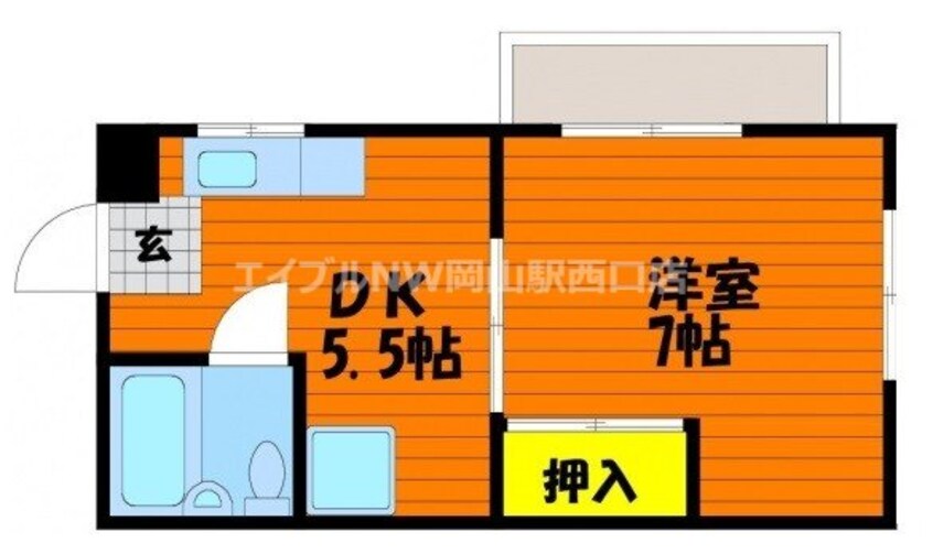 間取図 コーポ・オークＡ棟