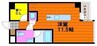 シャインコート岡南町 1Rの間取り