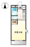 シャインキャッスル 1Kの間取り