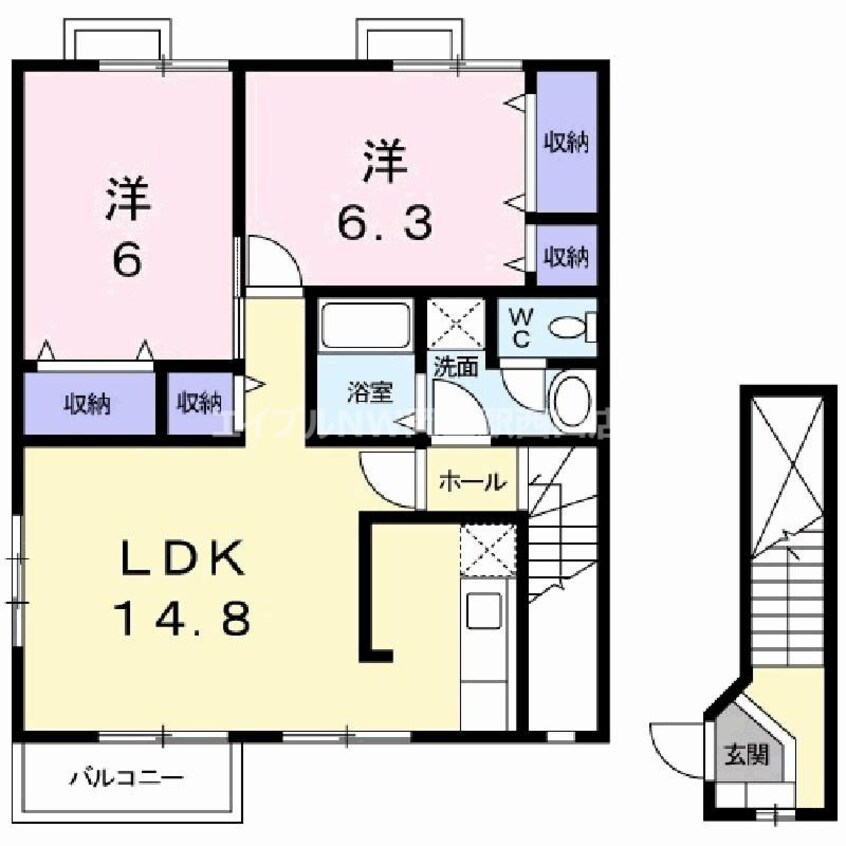 間取図 ガーデンコートＢ