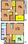 津島福居（木原）戸建てD 4LDKの間取り