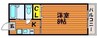 サンハイツ岡大Ⅱ 1Kの間取り
