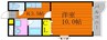 サンステージ南方 1Kの間取り