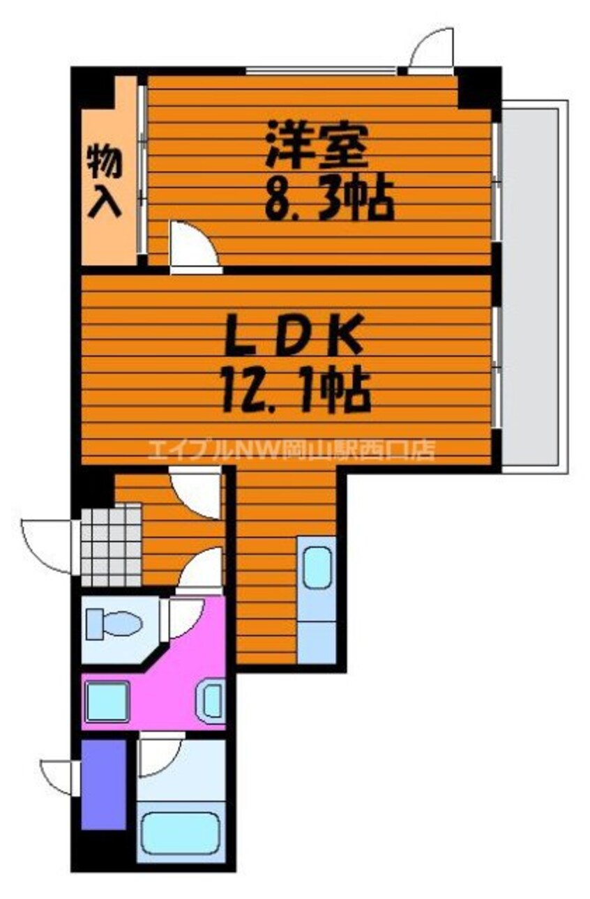 間取図 上杉第８ビル西古松