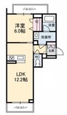 テラ高柳Ⅰ 1LDKの間取り