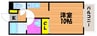 イーグレット３ 1Kの間取り