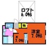 メゾン佛蘭西Ｂ 1Kの間取り