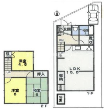 間取図 津倉町2丁目一戸建東棟