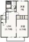 アーバンＦ　Ａ 2LDKの間取り