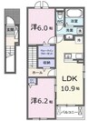 フリーデＡ 2LDKの間取り