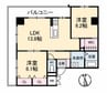 ヴィオーラ中山下 2LDKの間取り