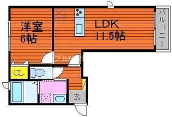 間取図 エスポワール都Ⅴ　Ｄ