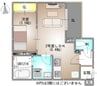 REGALEST　TSUBAKI 1LDKの間取り