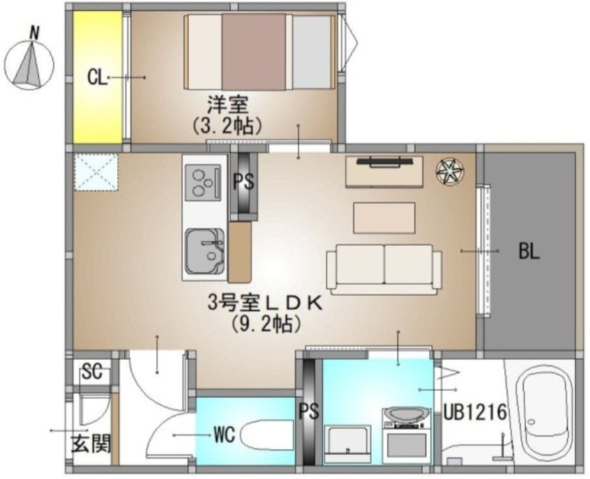 間取図 REGALEST 庭瀬Ⅱ