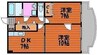 アークハイツ鹿田 2DKの間取り