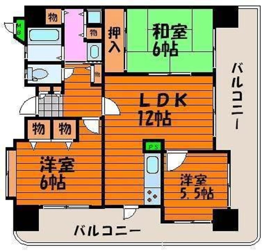 間取図 ふぁみーゆ中島田