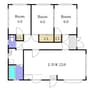中山貸家 3LDKの間取り