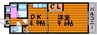 シオン北長瀬 1DKの間取り