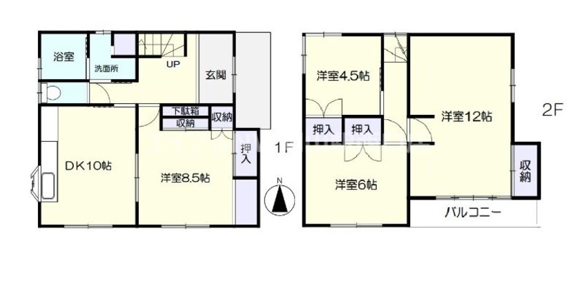 間取図 谷万成貸家