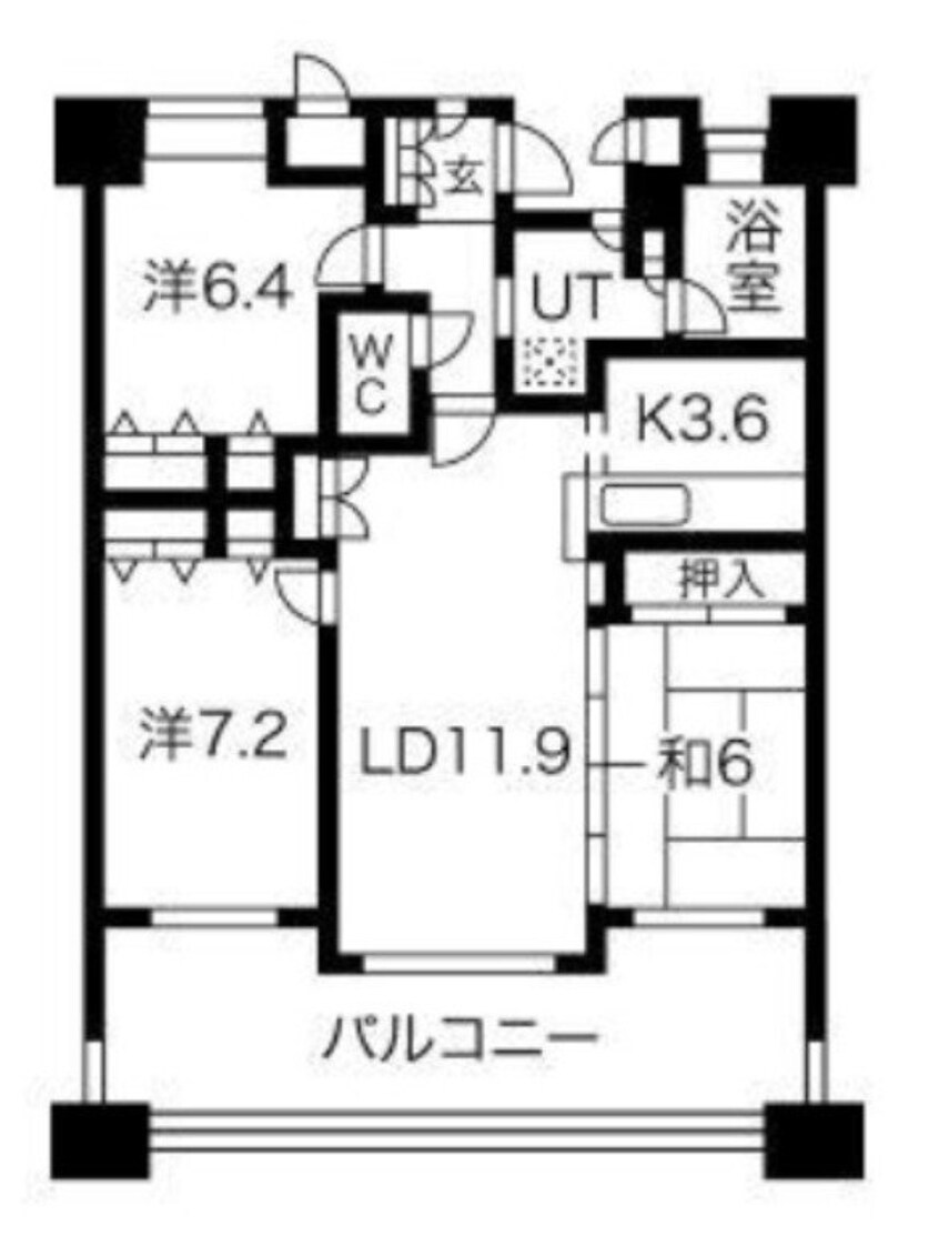 間取図 ポレスターガーデンシティ清心