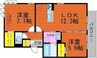 コートヴィレッジ東浦 2LDKの間取り