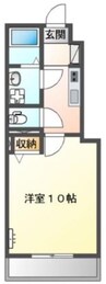 ソレイユ旭川 1Kの間取り