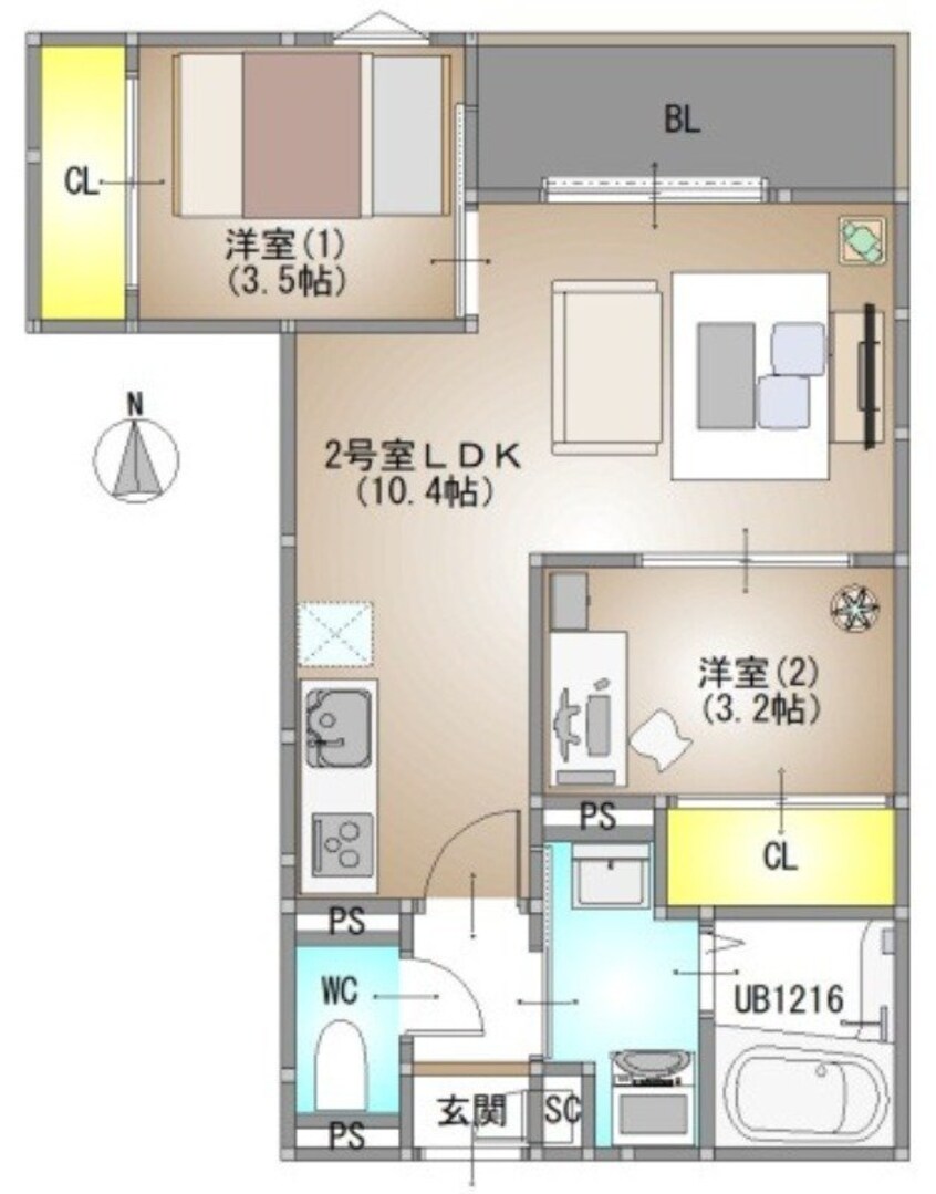 間取図 REGALEST 広瀬町