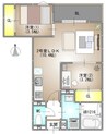 REGALEST 広瀬町 2LDKの間取り