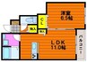 リーベⅠ 1LDKの間取り
