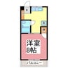 コーポヤシロ南 1DKの間取り