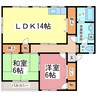 シティパークFK Ⅱ 2LDKの間取り