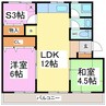 マンション筧 2LDK+Sの間取り