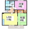ファミールＳ 2LDKの間取り